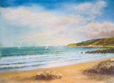Devon Küstenlandschaft, 2000 von Margo Starkey